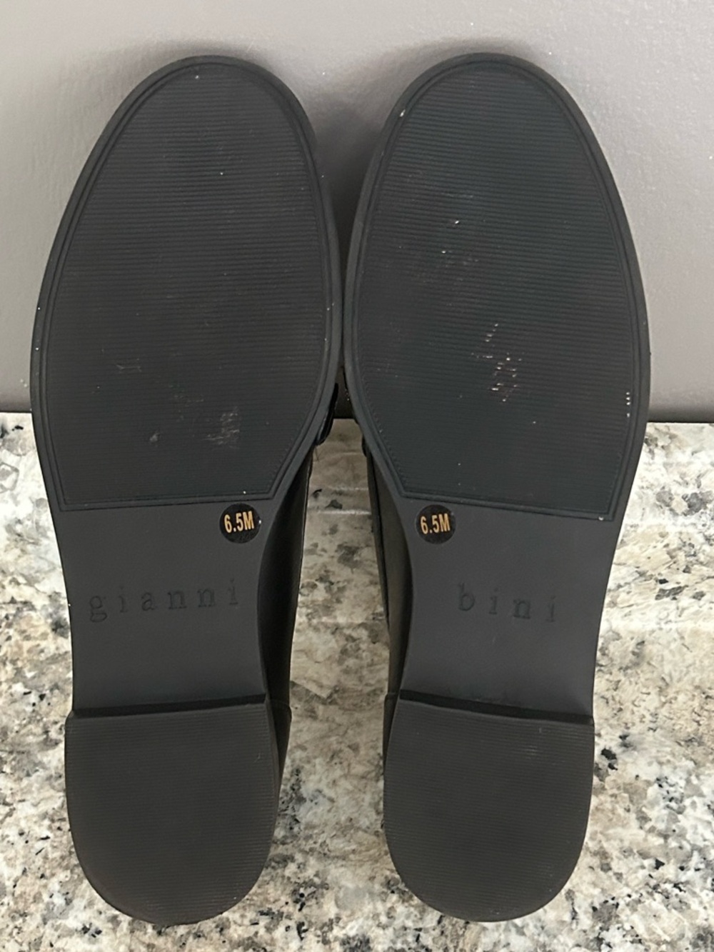 Gianni Bini Bristow Black Leather Rhinestone Braided Loafers Sparkly Size 6.5 - Picture 12 of 12